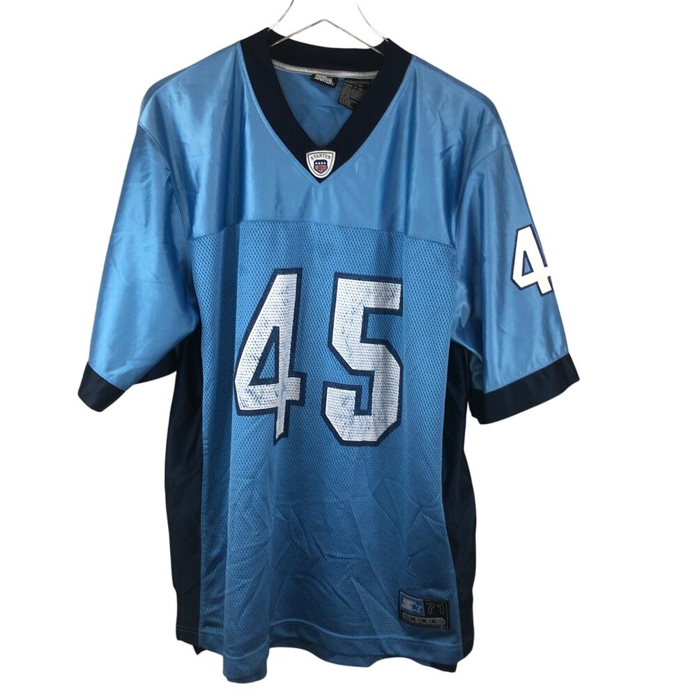 Vintage 1990s Starter 45 Tar Heel Baby Blue Men's‎ Football Jersey Size M